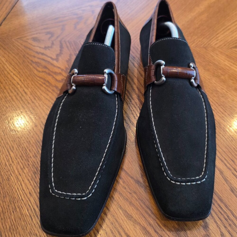 Donald J Pliner Leather and Suede Loafers